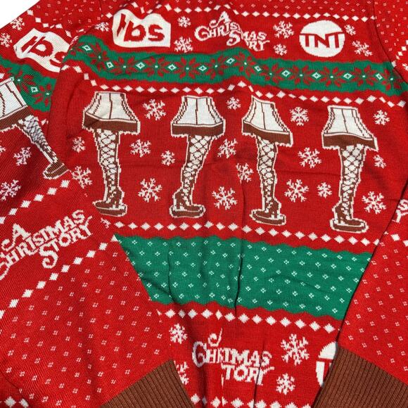 Tipsy Elves A Christmas Story Ugly Sweater, Leg Lamp Fra-Gee-Lay, Size XL, NWT - Picture 4 of 4